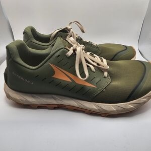 Altra Superior 5 Men’s Size 11 Trail Running Shoes Olive Green Hiking Sneakers
